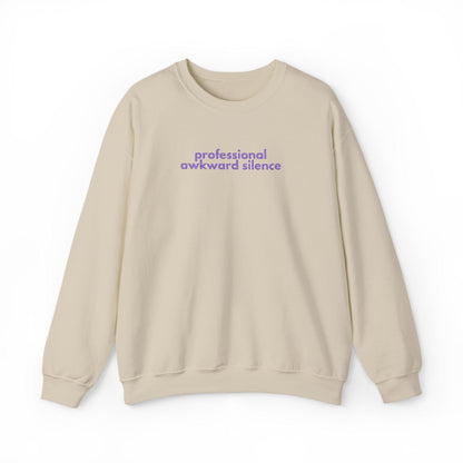 Awkward Silence Sweatshirt: Funny Graphic Crewneck Jumper