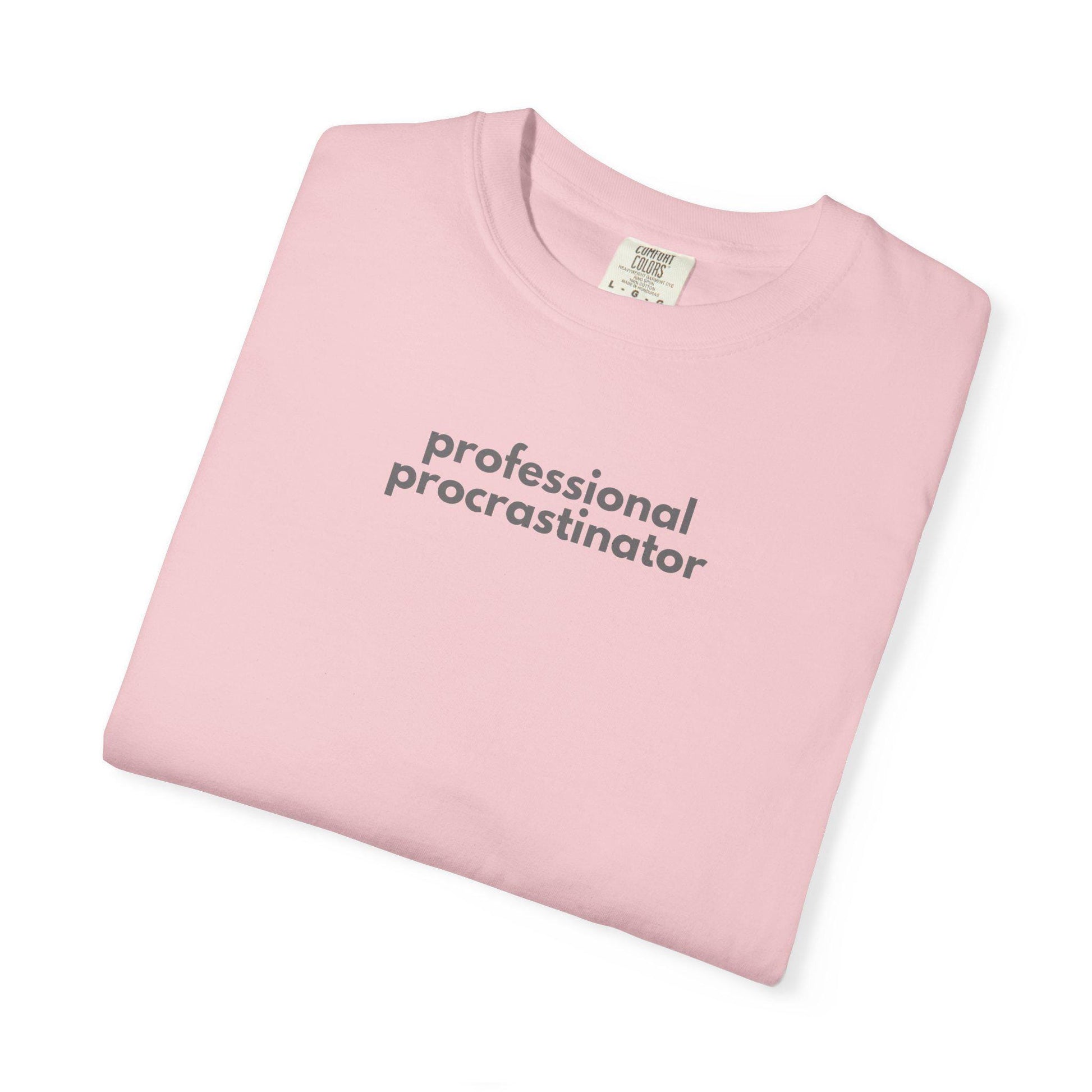Professional Procrastinator T-Shirt: Funny Graphic Tee - Comfort Colors