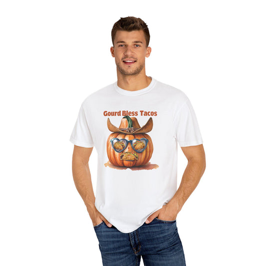 Gourd Bless Tacos T-Shirt: Funny Halloween Graphic Tee
