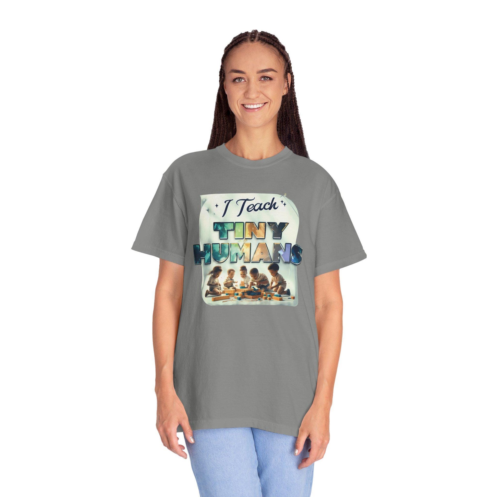 I Teach Tiny Humans T-Shirt: Funny Teacher Appreciation Gift