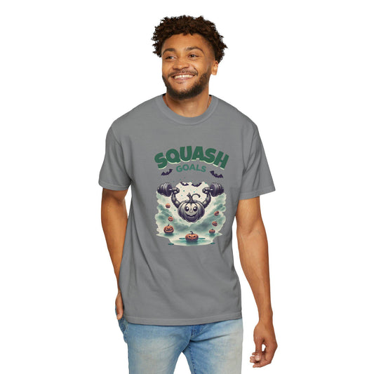 Halloween Fitness T-Shirt: Squash Goals Pumpkin Workout - Unisex