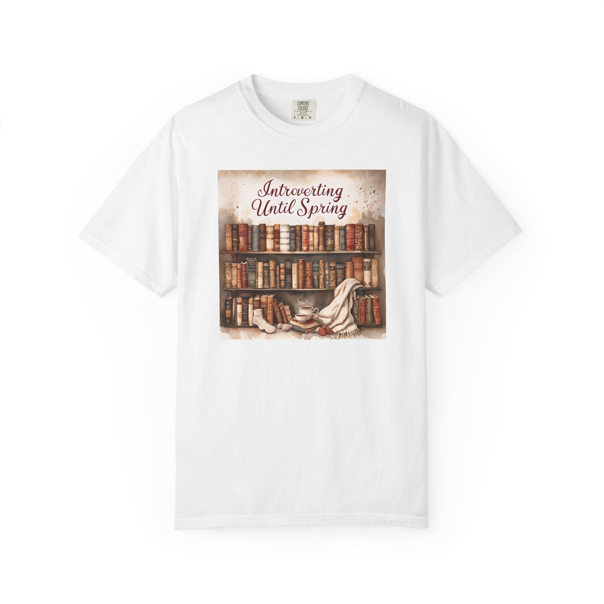 Introverting Until Spring T-Shirt: Cozy Book Lover's Tee