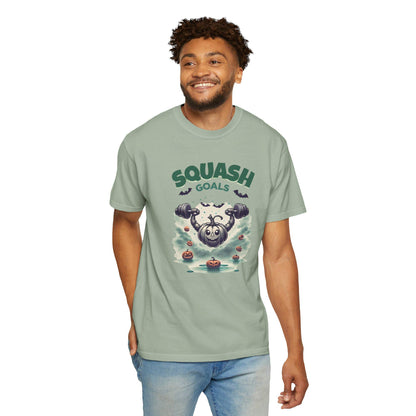 Halloween Fitness T-Shirt: Squash Goals Pumpkin Workout - Unisex
