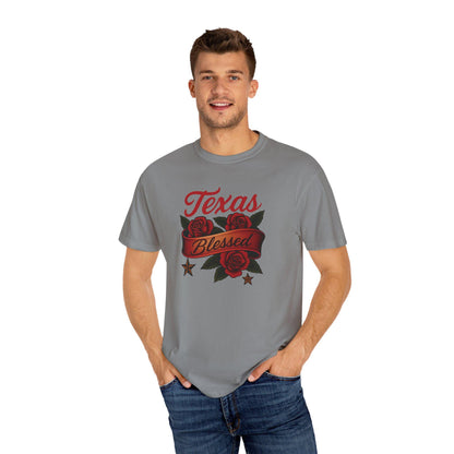 Texas Blessed Garment-Dyed T-shirt: Unisex Casual Tee