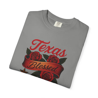 Texas Blessed Garment-Dyed T-shirt: Unisex Casual Tee