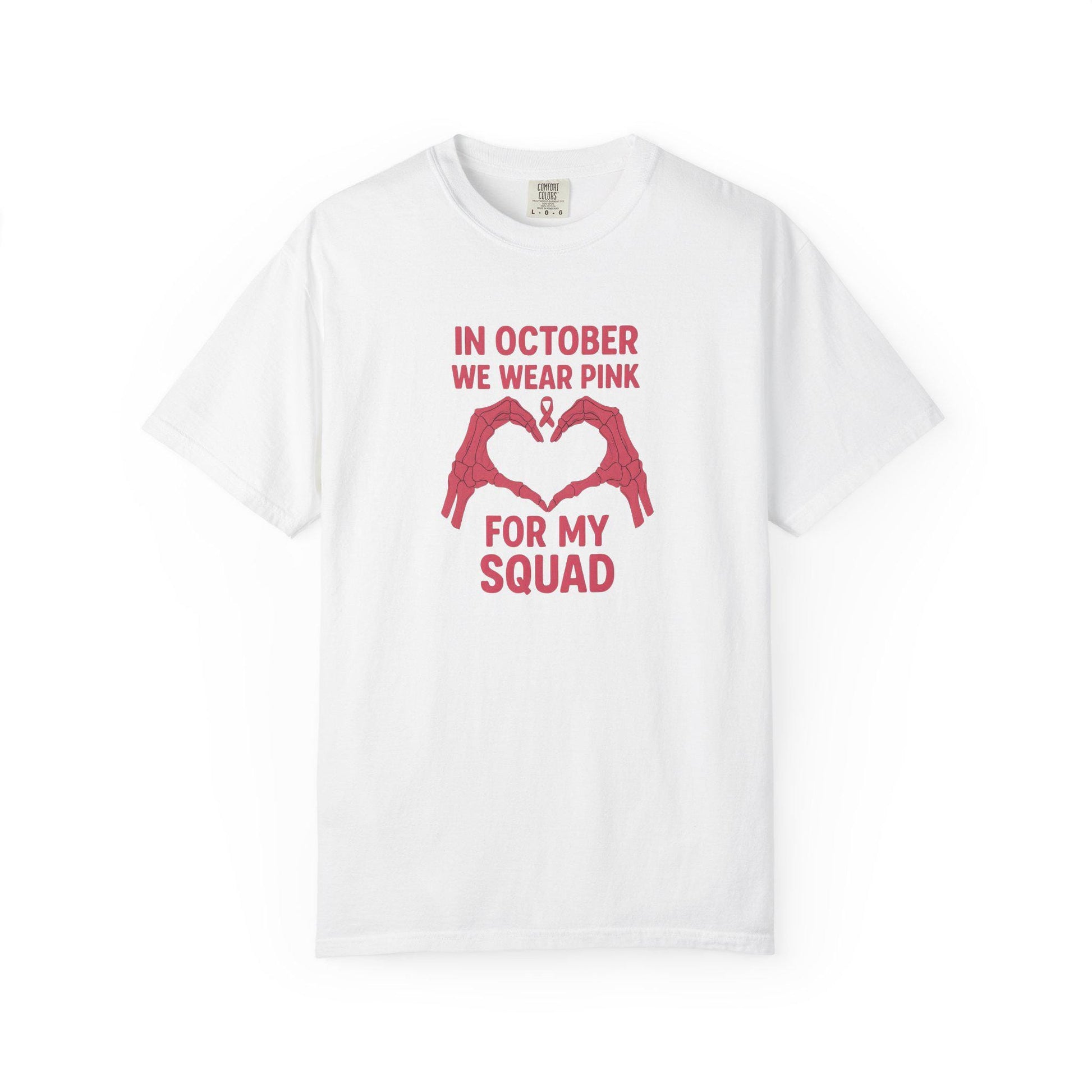 Breast Cancer Awareness T-Shirt: Pink October Support Squad Tee