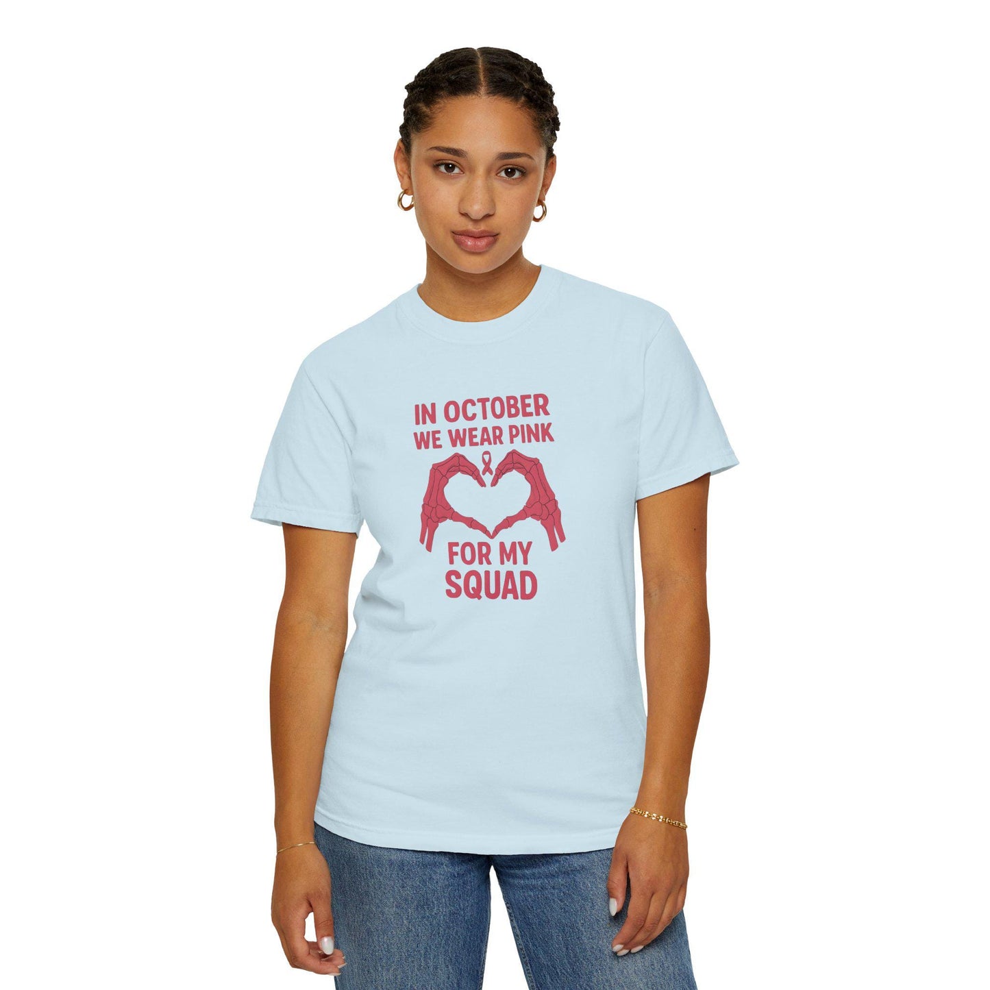 Breast Cancer Awareness T-Shirt: Pink October Support Squad Tee