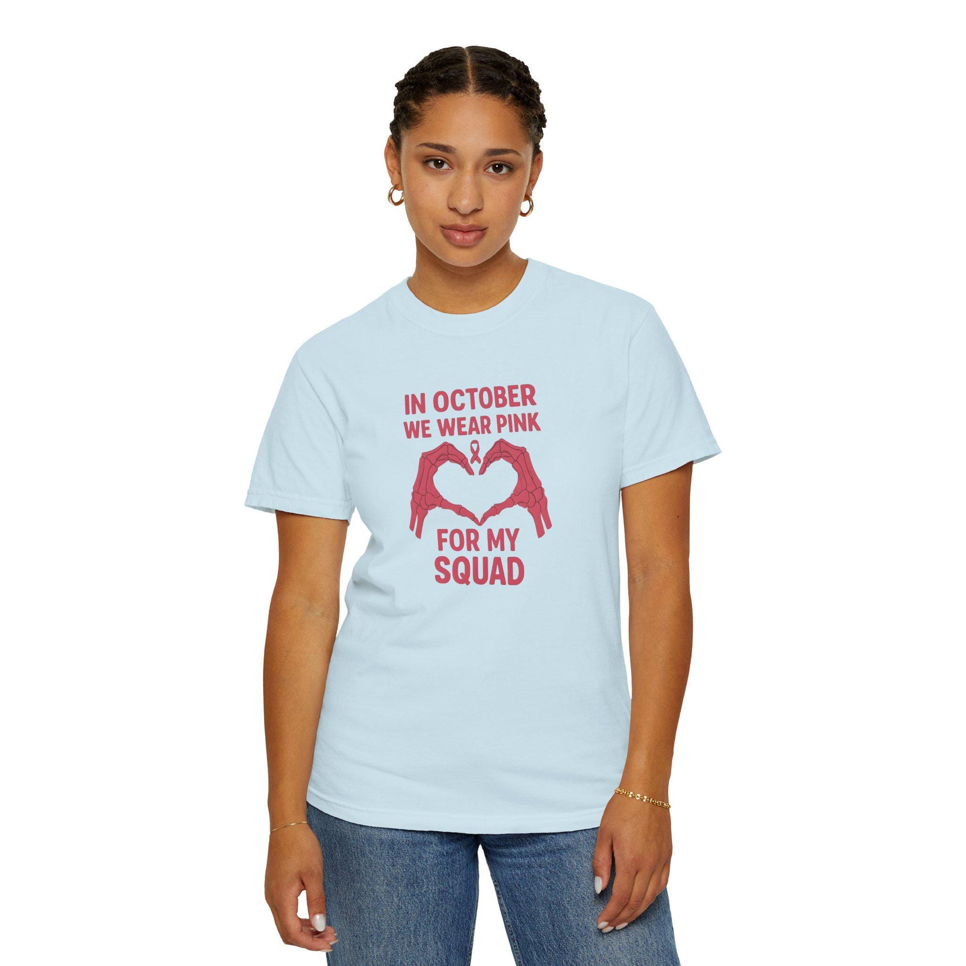 Breast Cancer Awareness T-Shirt: Pink October Support Squad Tee