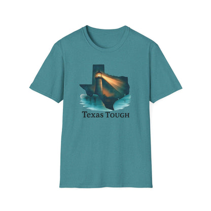 Texas Tough T-Shirt: Lighthouse Silhouette - Lone Star Pride