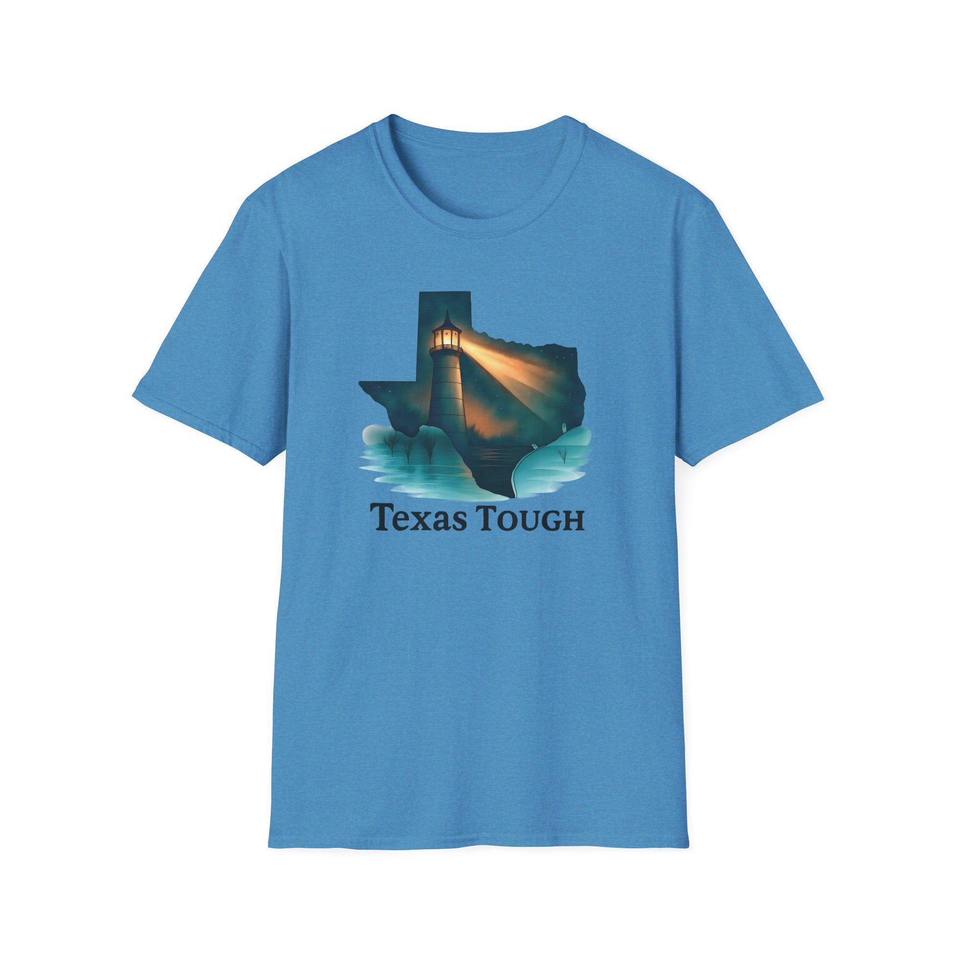 Texas Tough T-Shirt: Lighthouse Silhouette - Lone Star Pride