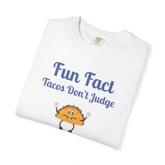 Fun Fact Taco Tee: Humorous Foodie Graphic T-Shirt