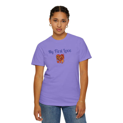 My First Love Football T-Shirt: Unisex Fall Game Day Tee