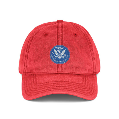 Embroidered Vintage Cap, WDNC Dept of Unbothered Gen X Humor, Funny Hat, Retro Baseball Cap, Distressed Dad Cap, Hipster Cap