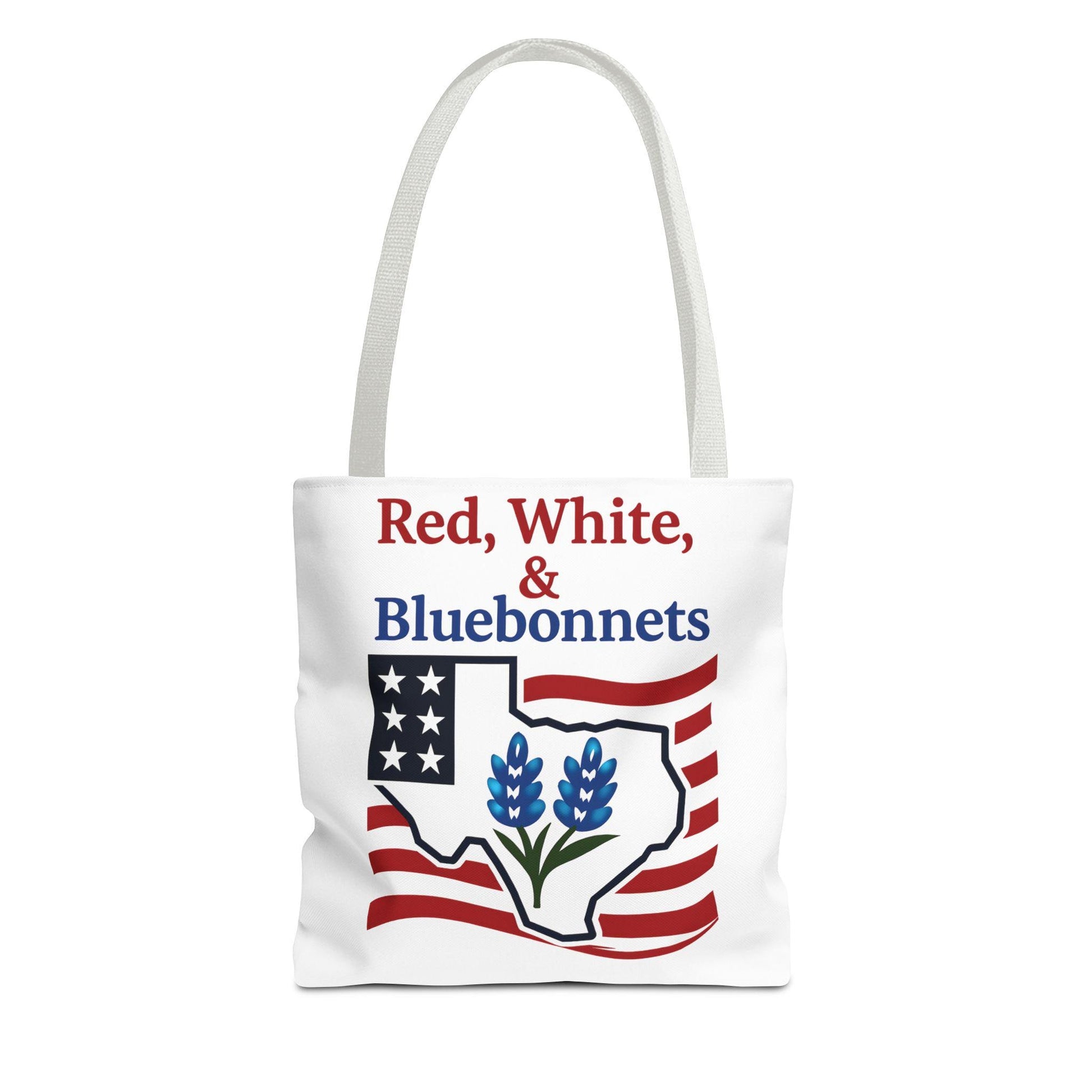Texas Theme Patriotic Tote Bag, Bluebonnet Design, Texas Pride Gift, Texan Souvenir, Patriotic Tote Bag, Gift for Her