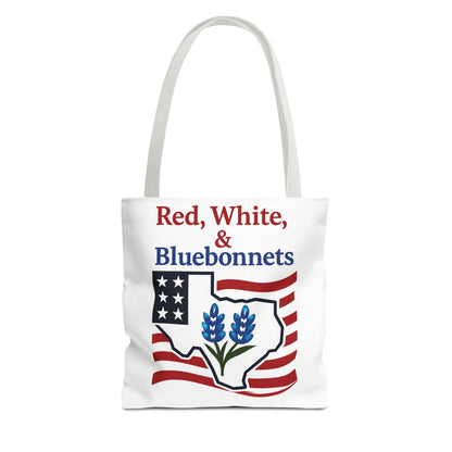 Texas Theme Patriotic Tote Bag, Bluebonnet Design, Texas Pride Gift, Texan Souvenir, Patriotic Tote Bag, Gift for Her