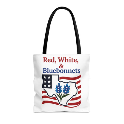 Texas Theme Patriotic Tote Bag, Bluebonnet Design, Texas Pride Gift, Texan Souvenir, Patriotic Tote Bag, Gift for Her