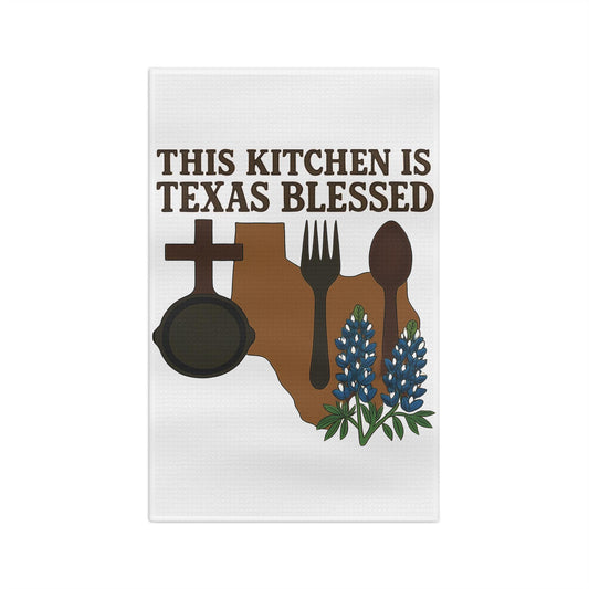 Texas Blessed Microfiber Tea Towel: Southern Style Kitchen Decor