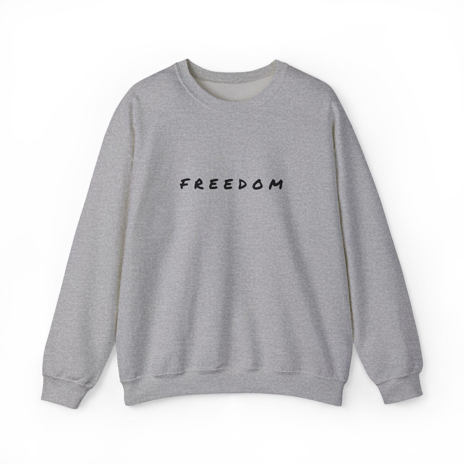 Freedom Crewneck Sweatshirt: Cozy Cotton-Blend Unisex Style