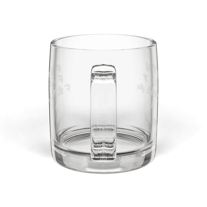Engraved Glass Coffee Mug: Faith Family Freedom, Patriotic Gift