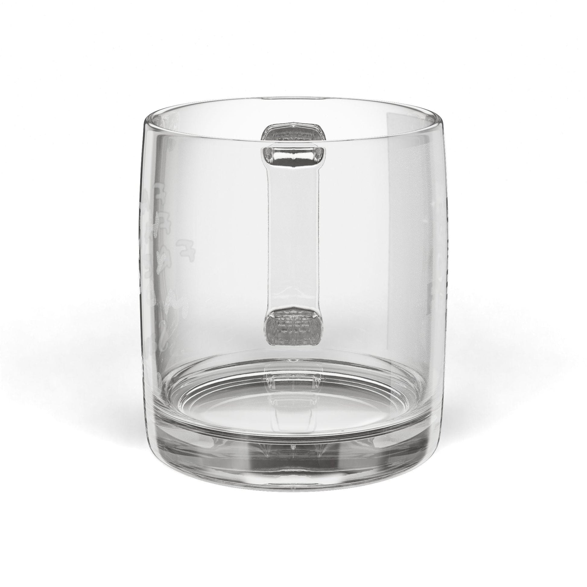 Engraved Glass Coffee Mug: Faith Over Fear, Inspirational Religious Gift