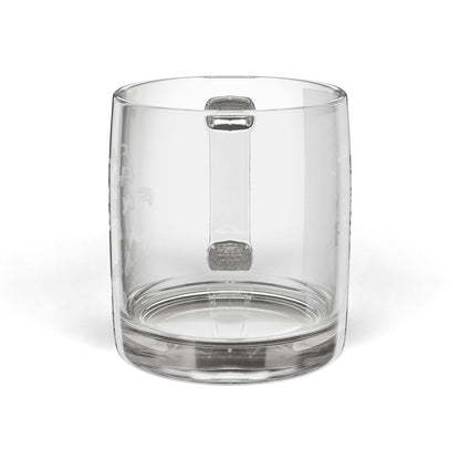 Engraved Glass Coffee Mug: Faith Over Fear, Inspirational Religious Gift