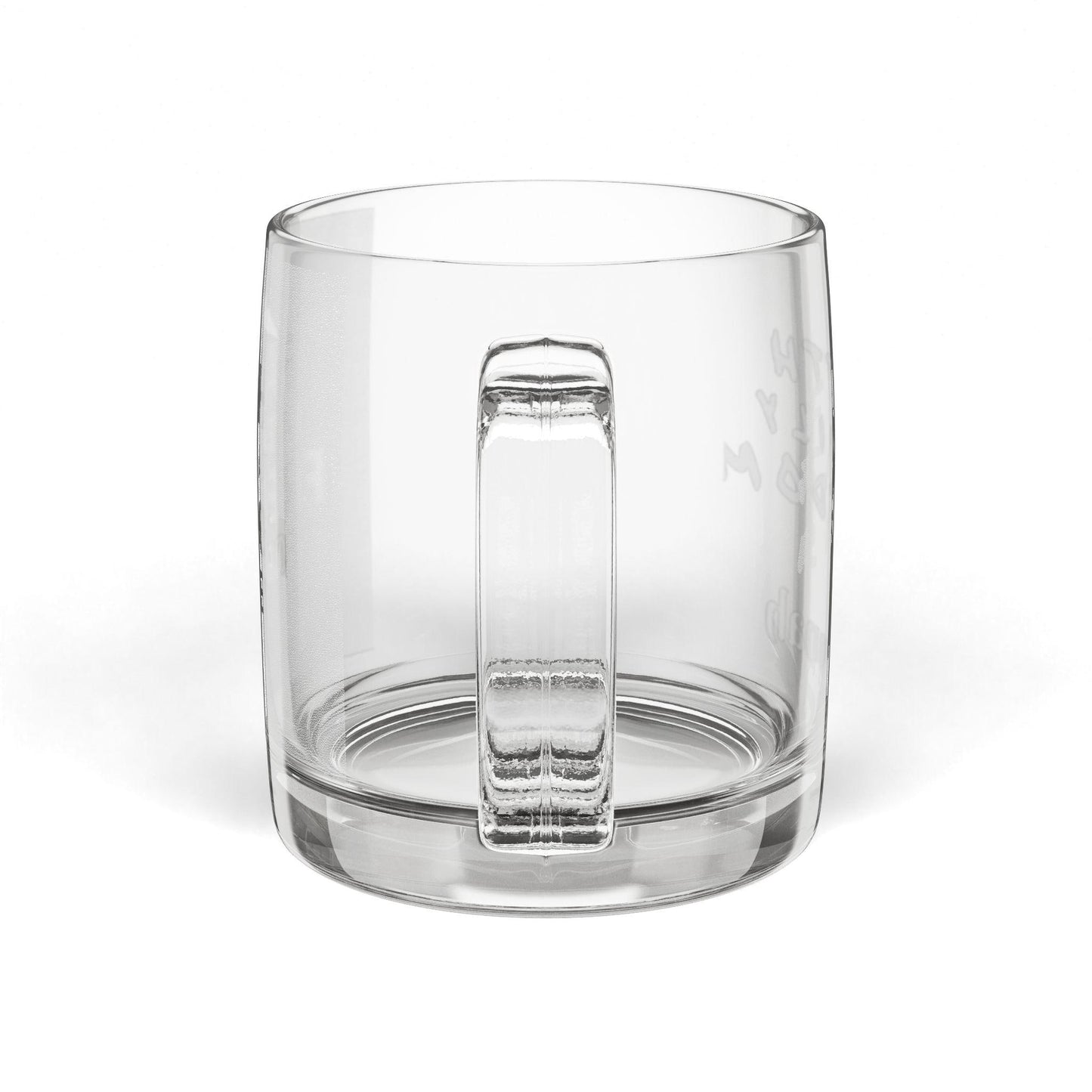Engraved Glass Coffee Mug: Faith Over Fear, Inspirational Religious Gift