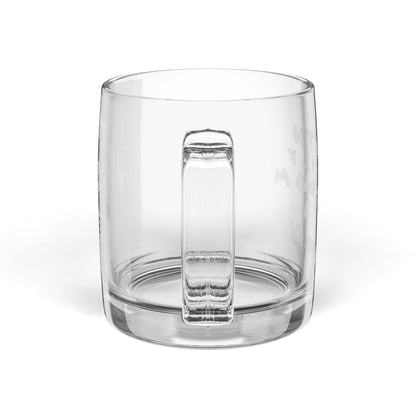Engraved Glass Coffee Mug: Faith Over Fear, Inspirational Religious Gift