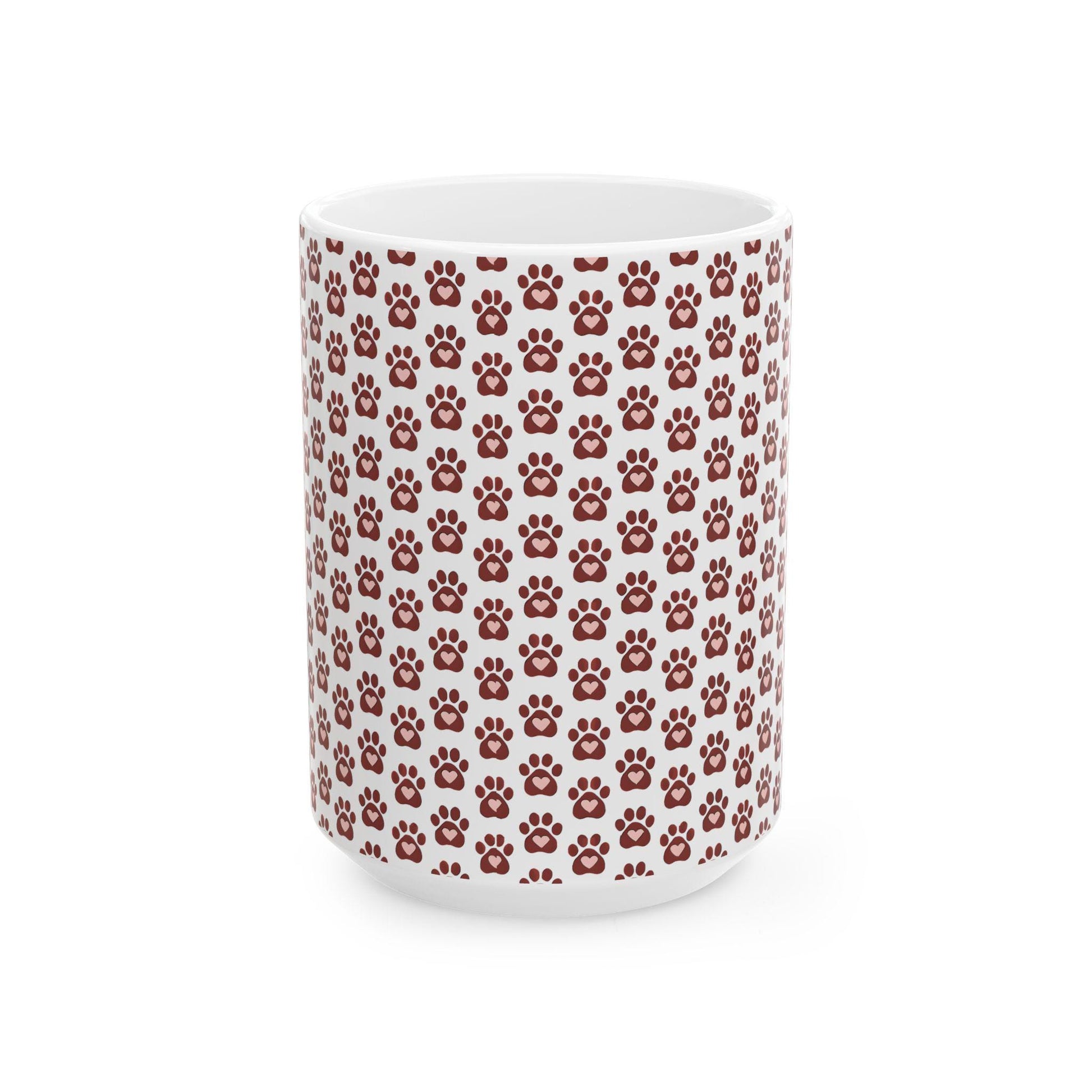 Paw Print Ceramic Mug - Perfect for Pet Lovers, Dog/Cat Gifts, Coffee/Tea Drinkware, Animal Enthusiasts, Birthday/Anniversary