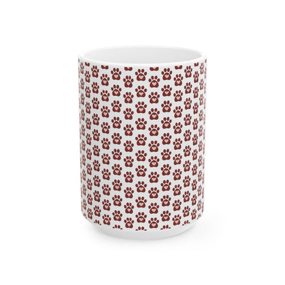 Paw Print Ceramic Mug - Perfect for Pet Lovers, Dog/Cat Gifts, Coffee/Tea Drinkware, Animal Enthusiasts, Birthday/Anniversary