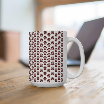 Paw Print Ceramic Mug - Perfect for Pet Lovers, Dog/Cat Gifts, Coffee/Tea Drinkware, Animal Enthusiasts, Birthday/Anniversary