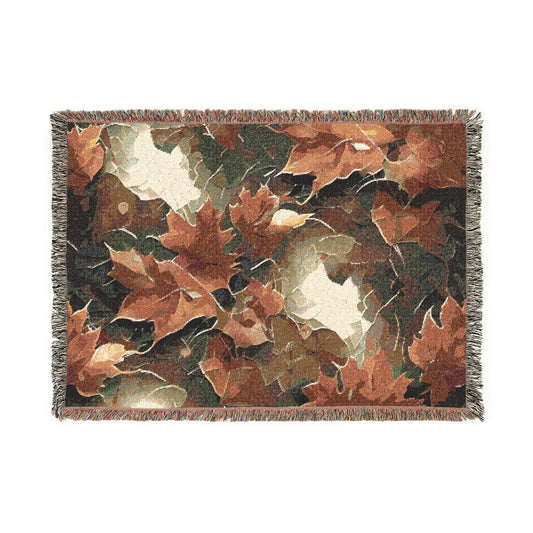 Cozy Artistic Woven Blanket - Floral & Abstract Home Decor, Great for Gift, Sofa, Bed, Fall Decor, Warm Throw