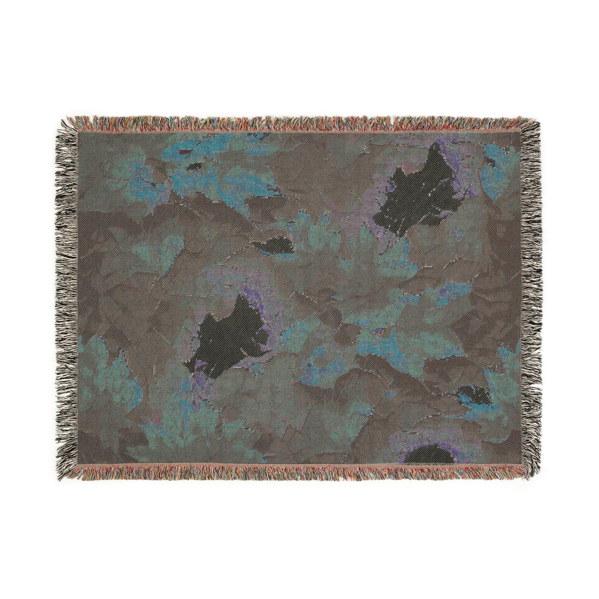 Cozy Artistic Woven Blanket - Floral & Abstract Home Decor, Great for Gift, Sofa, Bed, Fall Decor, Warm Throw