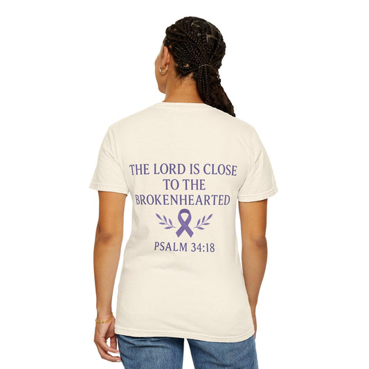 Garment-Dyed T-Shirt with Inspirational Quote, Unisex Motivational Tee, Gift for Faith, Comfort Clothing, Christian Apparel, Awareness