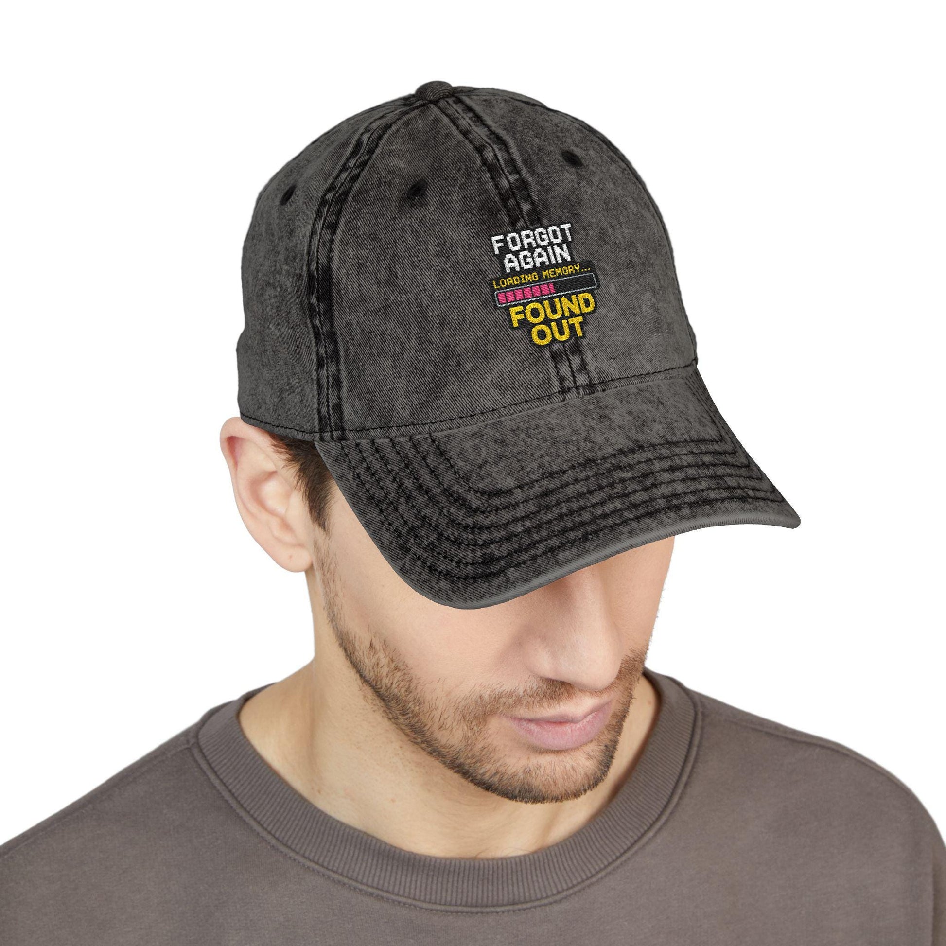 Embroidered Vintage Cotton Cap, Retro Gen X Gamer Style, Classic Cotton Hat, Gaming Enthusiast Cap, Vintage Style Hat