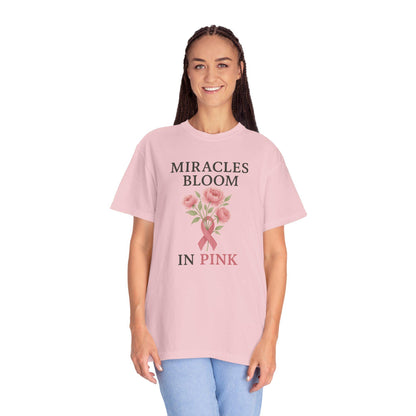 Breast Cancer Awareness T-Shirt, Floral Design for Charity Events, Gifts for Survivors, Unisex Apparel, Supportive Fashion