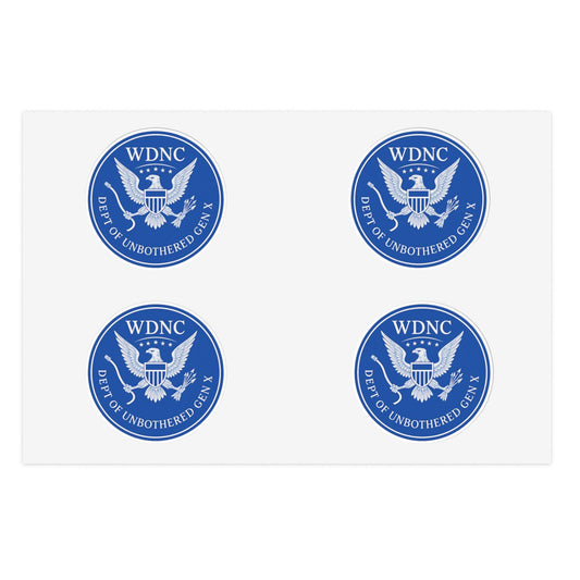 WDNC Department of Unbothered Sticker Sheets, Fun Office Decor, Laptop Stickers, Gift for Students, Journal Decor