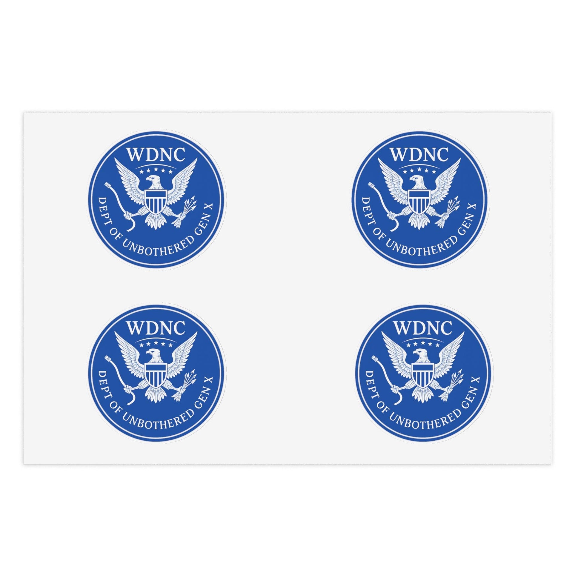 WDNC Department of Unbothered Sticker Sheets, Fun Office Decor, Laptop Stickers, Gift for Students, Journal Decor