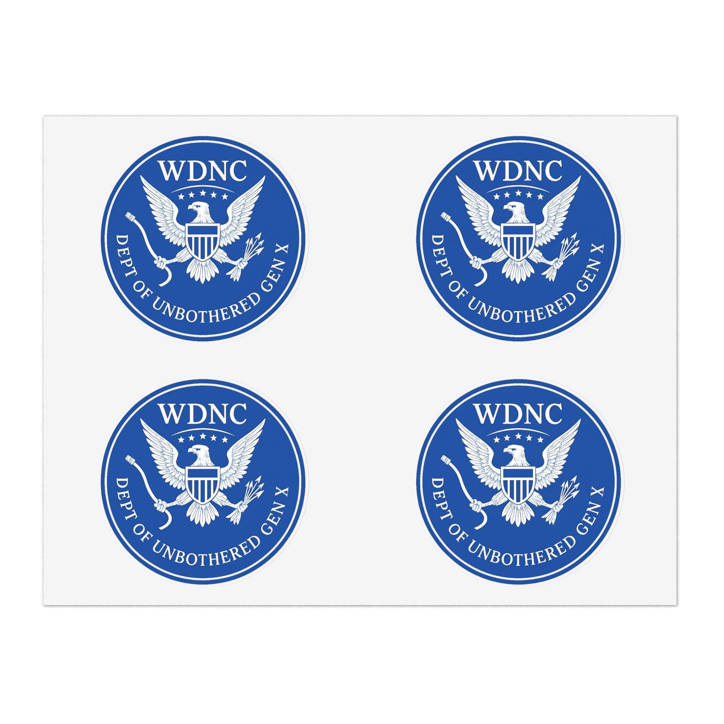 WDNC Department of Unbothered Sticker Sheets, Fun Office Decor, Laptop Stickers, Gift for Students, Journal Decor
