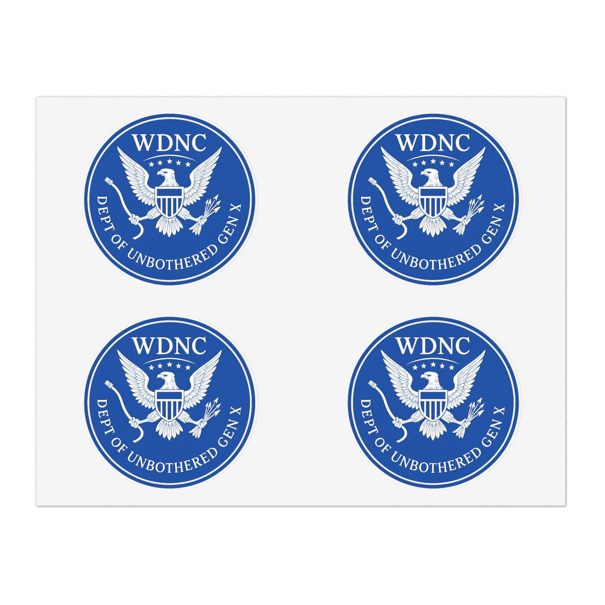 WDNC Department of Unbothered Sticker Sheets, Fun Office Decor, Laptop Stickers, Gift for Students, Journal Decor