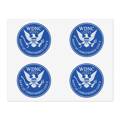 WDNC Department of Unbothered Sticker Sheets, Fun Office Decor, Laptop Stickers, Gift for Students, Journal Decor