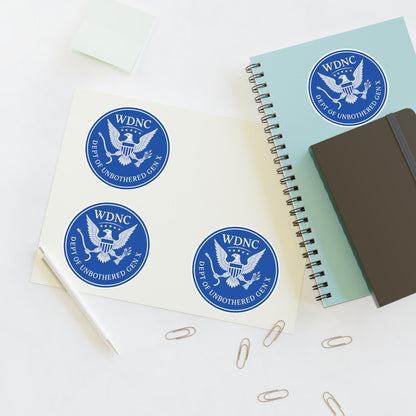 WDNC Department of Unbothered Sticker Sheets, Fun Office Decor, Laptop Stickers, Gift for Students, Journal Decor