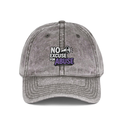 Vintage Embroidered Cap with Anti-Abuse Message - Casual Hat for Awareness, Support Events, Fundraisers, Gifts, Summer Days