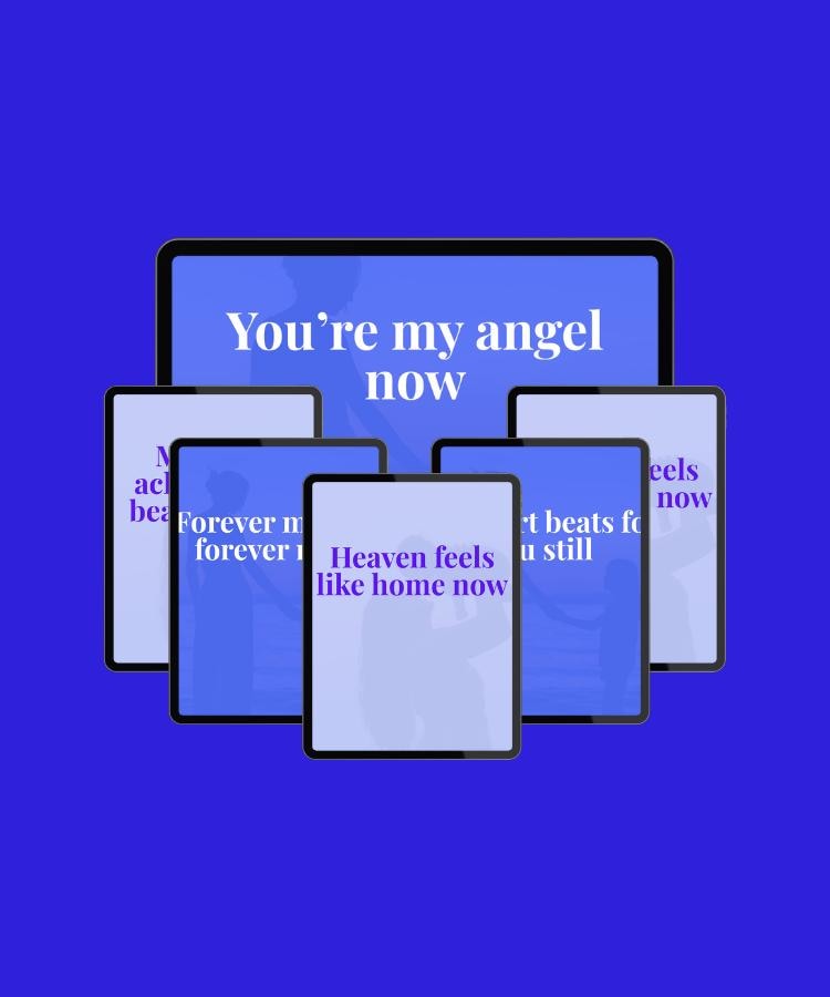 90 Bereavement Quote Bundle: Loss of Child Memorial (Canva Editable)