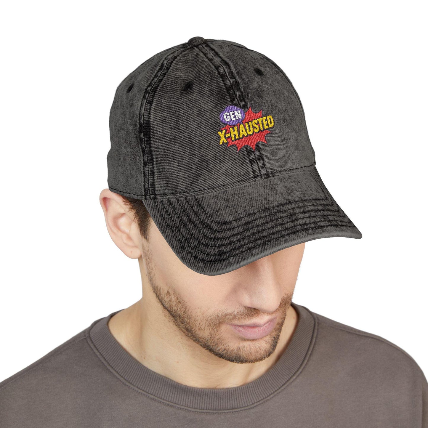 Vintage Embroidered Cap - Trendy Hat for Gen X, Funny Gift, Casual Wear, Retro Style, Birthday Gift, Summer Accessory