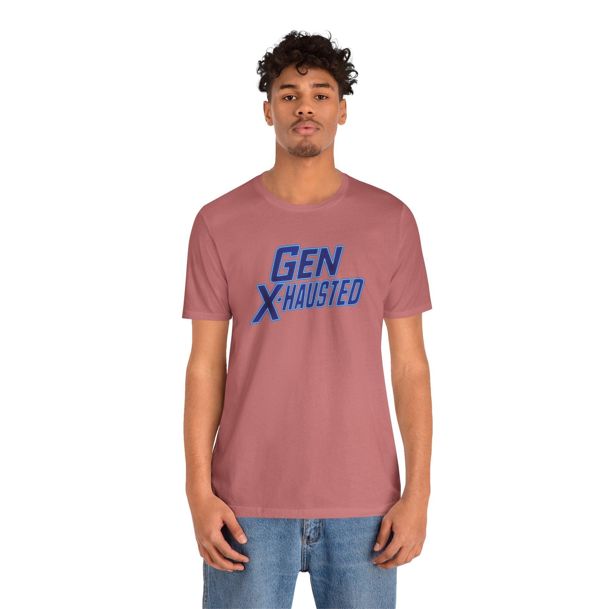 Gen Xhausted Unisex Tee - Retro Humor Tee, Gift for Gen X, Casual Wear, Trendy Graphic Shirt, Unique Meme Apparel