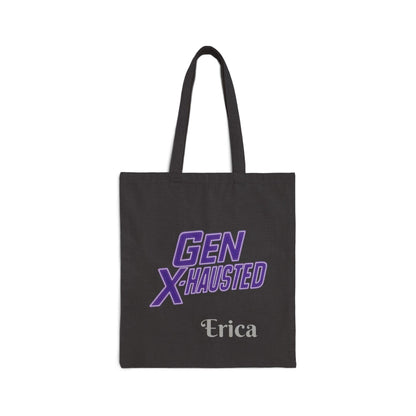 Gen X Humor Cotton Canvas Tote Bag: Reusable Shopping Bag