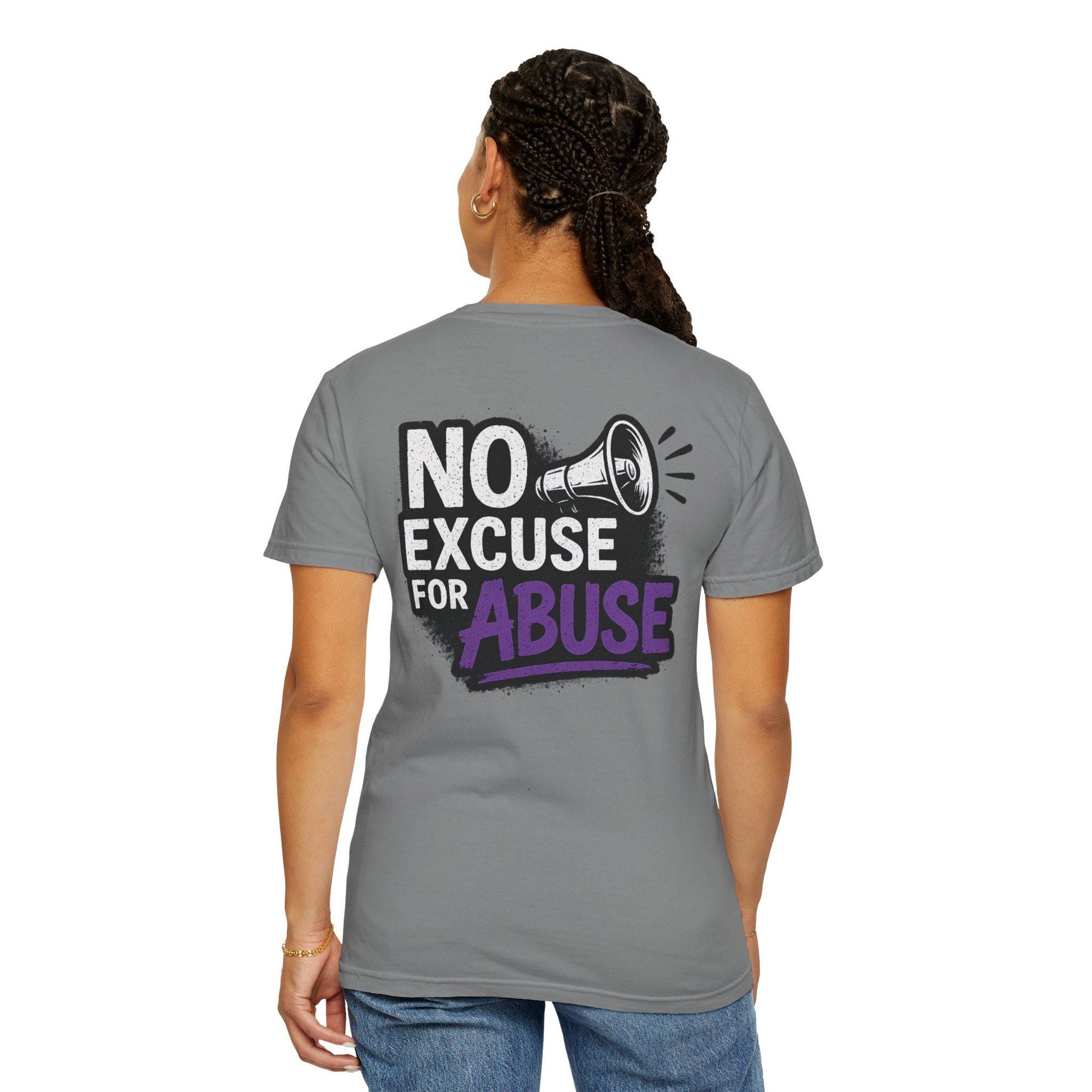 Empowering Unisex T-Shirt: "No Excuse for Abuse" - Casual Wear, Gift for Activists, Awareness Apparel, Comfort Tee