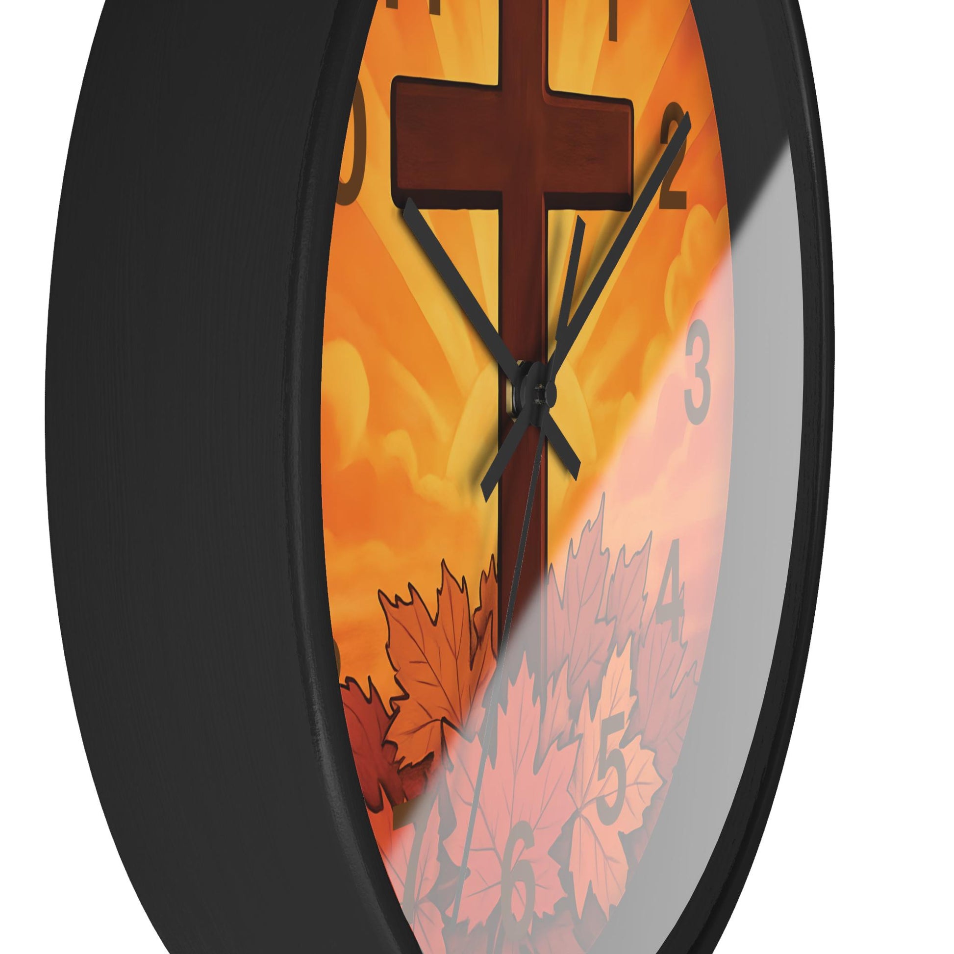 Faith-Inspired Wooden Wall Clock: Rustic Christian Home Decor