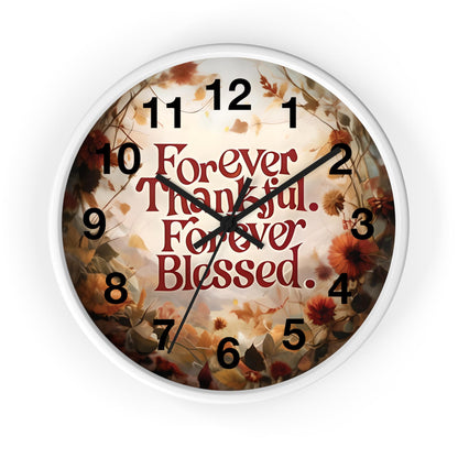 Thankful Blessed Wall Clock: Inspirational Religious Home Decor