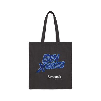 Gen X-Hausted Cotton Canvas Tote Bag: Eco-Friendly Everyday Bag
